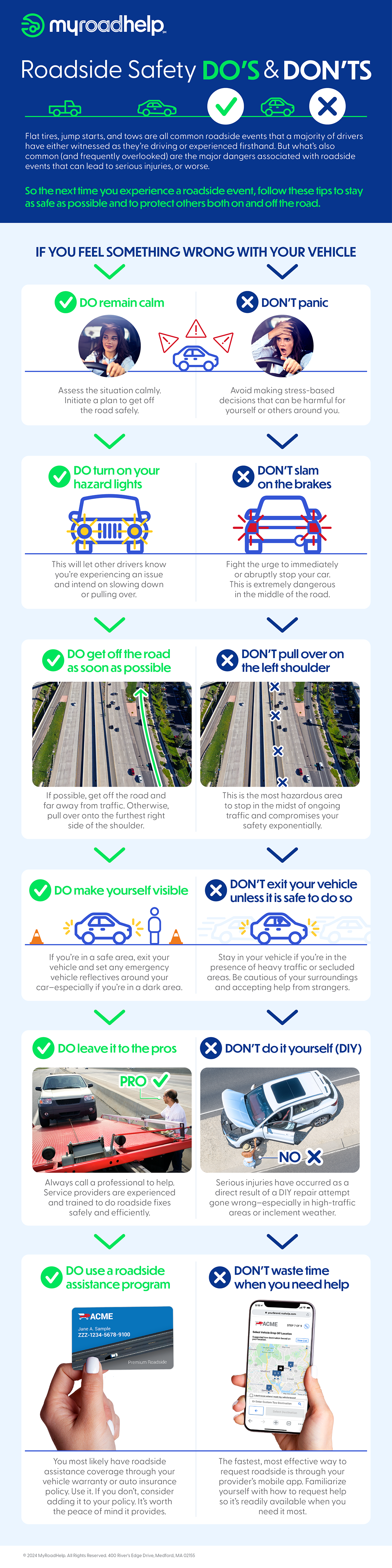 Roadside Safety Dos and Donts Infographic